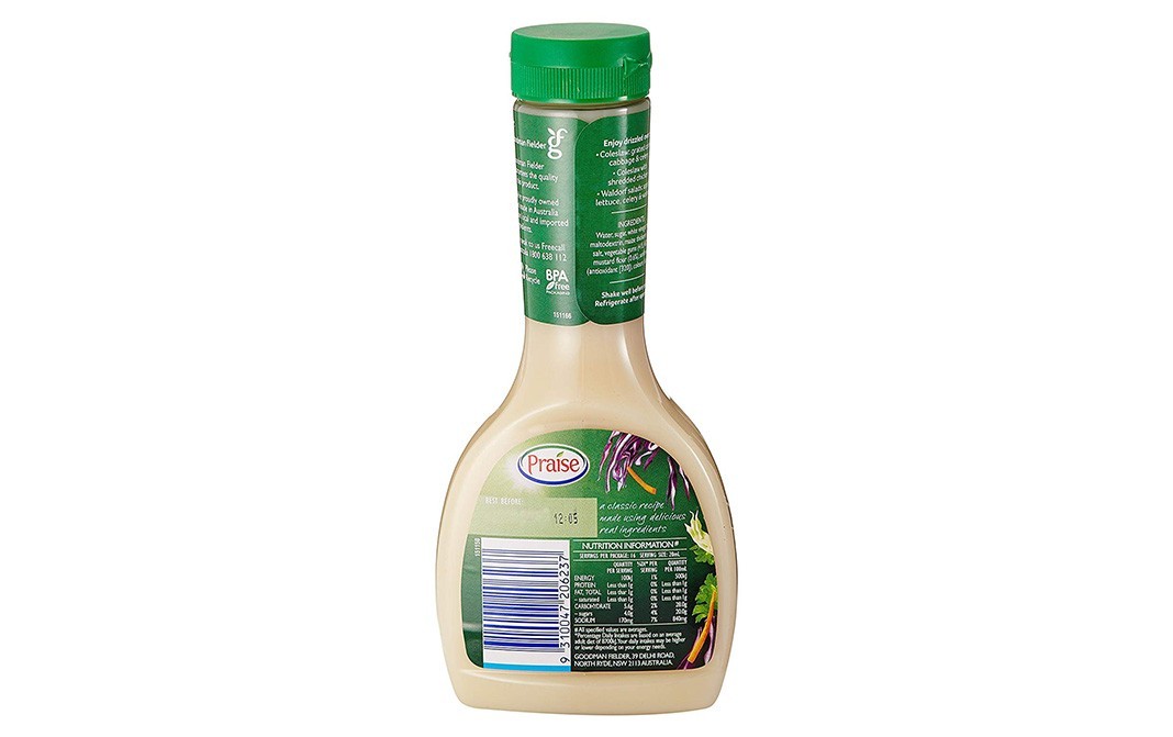 Praise Coleslaw Dressing 99% Fat Free    Plastic Bottle  330 millilitre